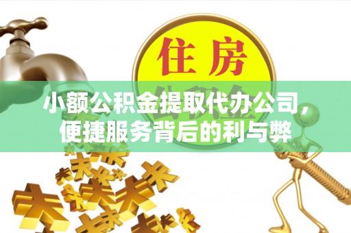 陵水小额公积金提取代办公司，便捷服务背后的利与弊
