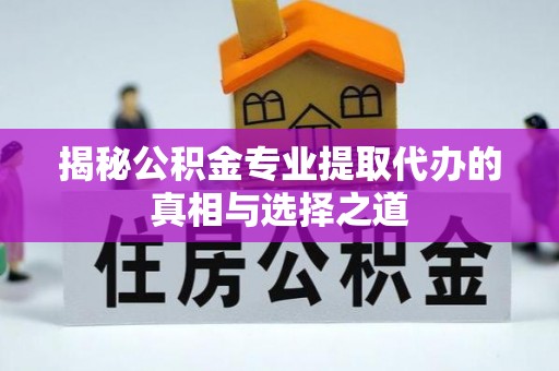 陵水揭秘公积金专业提取代办的真相与选择之道