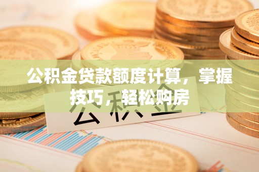 陵水公积金贷款额度计算，掌握技巧，轻松购房
