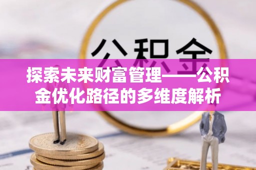 陵水探索未来财富管理——公积金优化路径的多维度解析