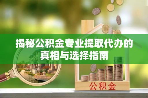 陵水揭秘公积金专业提取代办的真相与选择指南