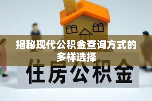 陵水揭秘现代公积金查询方式的多样选择