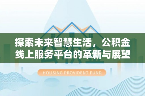 陵水探索未来智慧生活，公积金线上服务平台的革新与展望