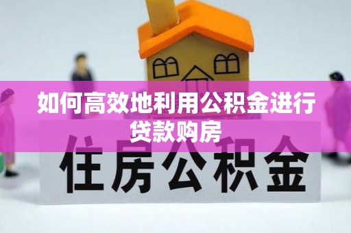 陵水如何高效地利用公积金进行贷款购房