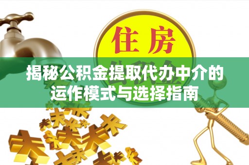 陵水揭秘公积金提取代办中介的运作模式与选择指南